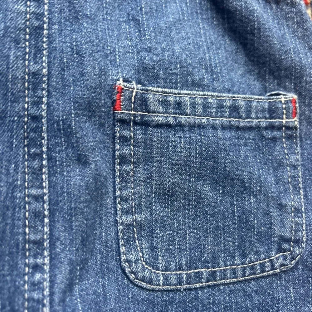 Vtg Elmo Cookie Monster Sesame Street Denim Overalls Sz 6-9 Months Embroidered